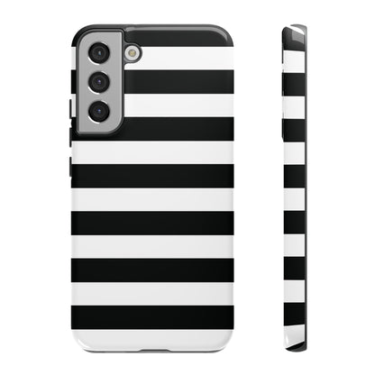 Black and White Stripe Tough Phone Case