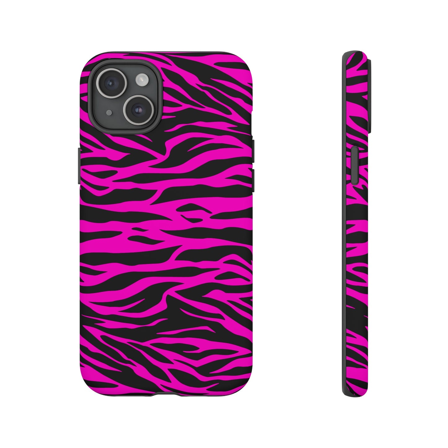 Pink Phone Case Tough Tiger Print, Mobile Phone Case, JSCHAFFA.com