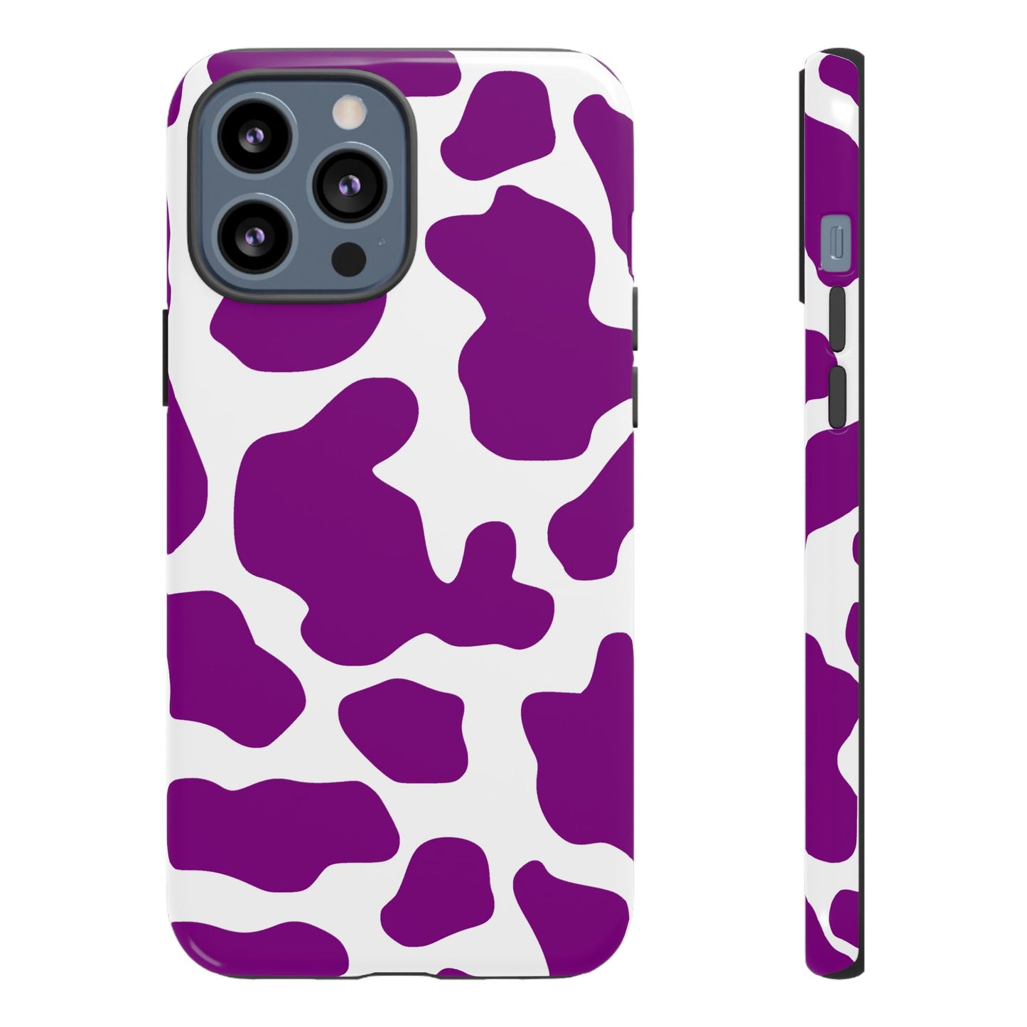 Purple Cow print phone Case iPhone Samsung Google