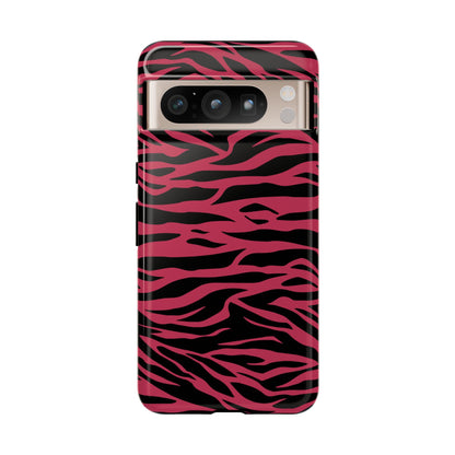 Viva Magenta Cute Wild Tiger Print Pattern Tough Phone Case