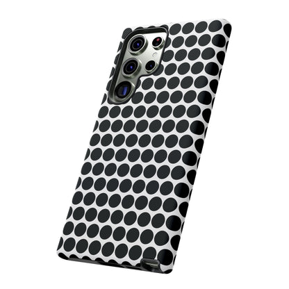 Cute Black White Polkadot Tough Case for iPhone, Samsung, Google