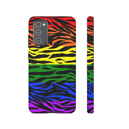 Pride LGBT Rainbow Discrete Tough Phone Case Tiger Print, Phone Case, JSCHAFFA.com