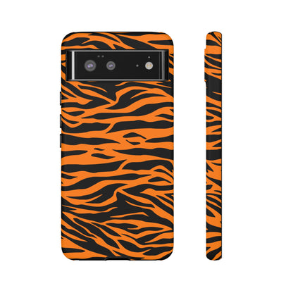 Orange Cute Wild Tiger Print Pattern Tough Phone Case., Phone Case, JSCHAFFA.com