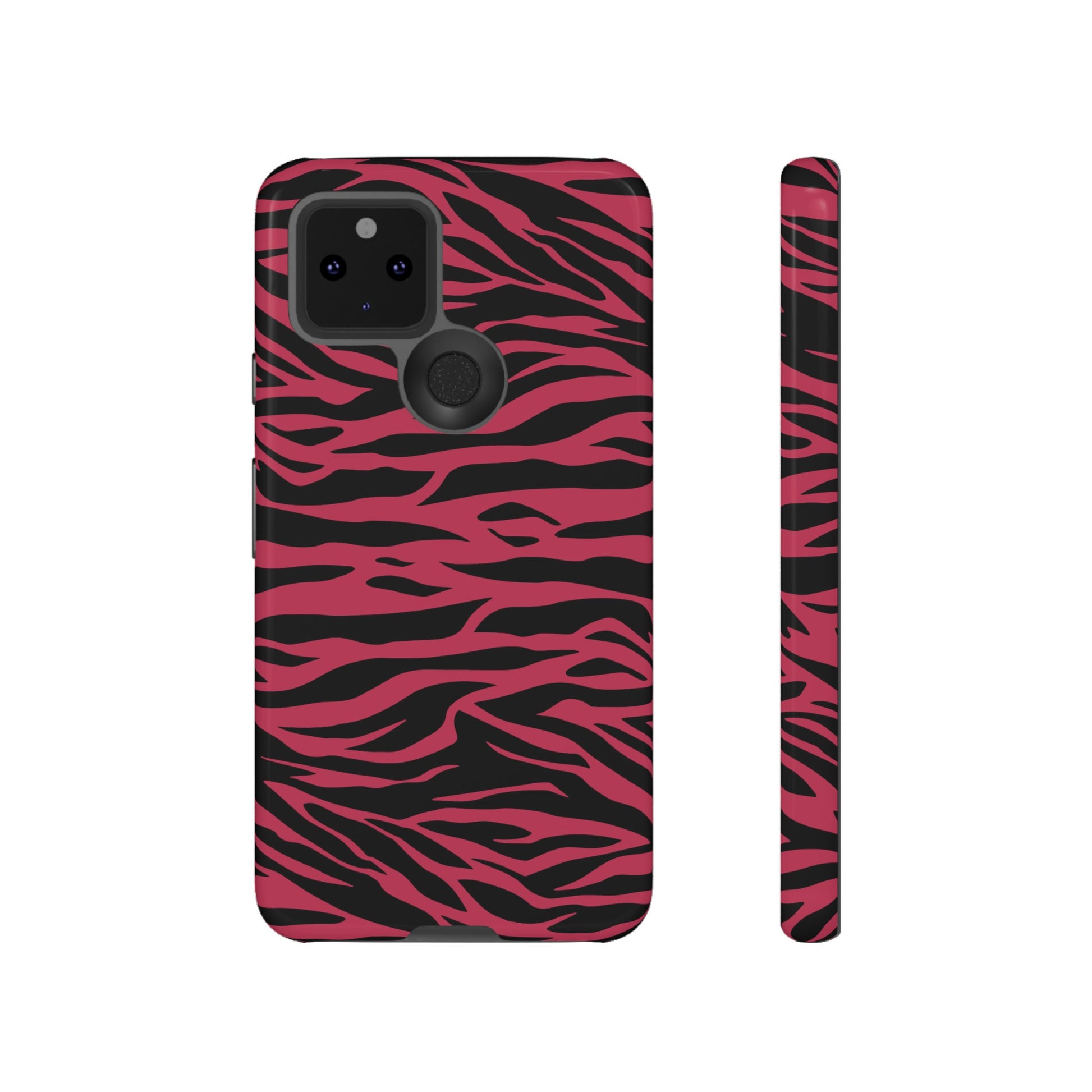 Viva Magenta Cute Wild Tiger Print Pattern Tough Phone Case, Phone Case, JSCHAFFA.com