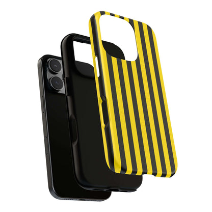 Yellow & Black Stripe Tough Case Phone Case for iPhone, Samsung, Google Mobile phones