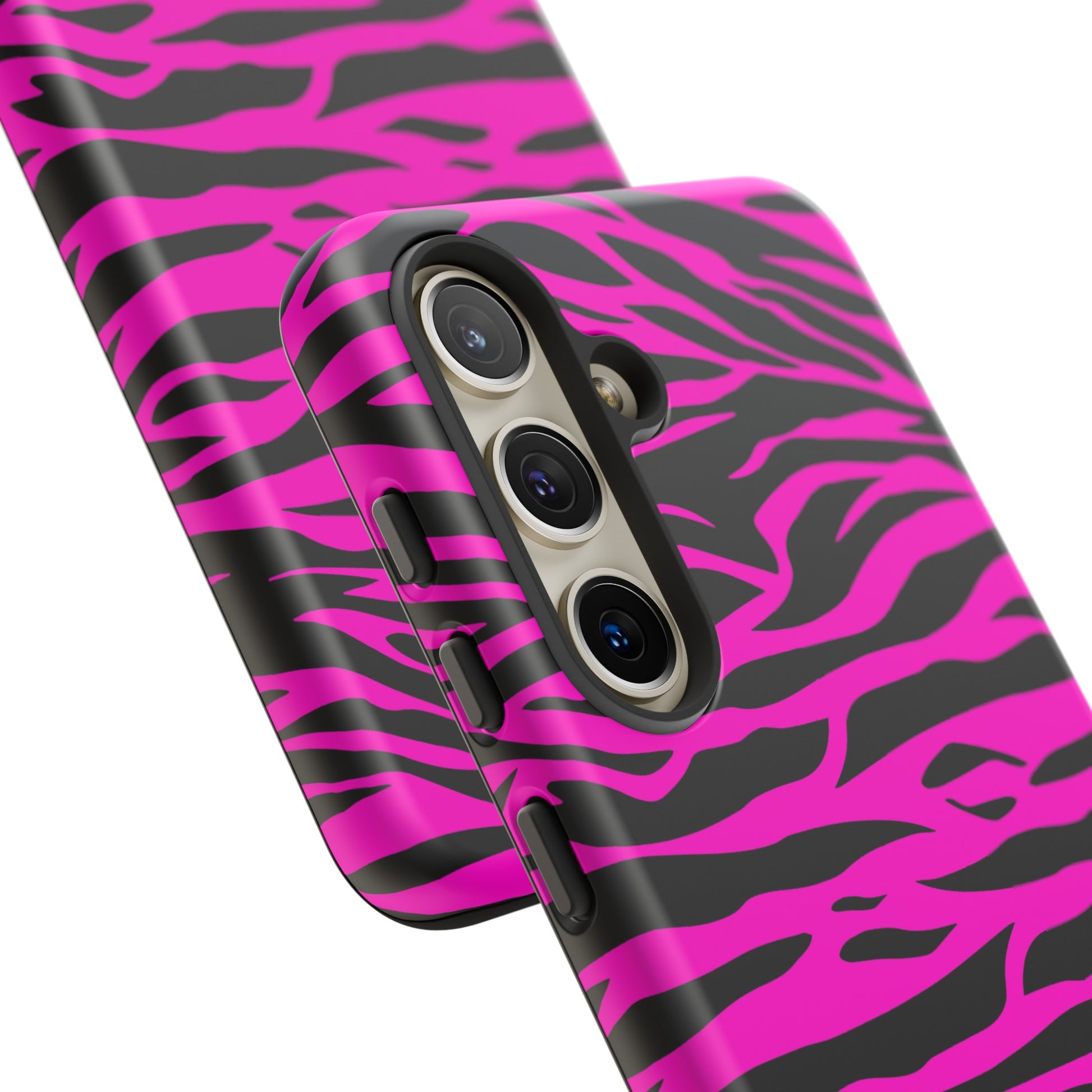 Pink Phone Case Tough Tiger Print, Mobile Phone Case, JSCHAFFA.com