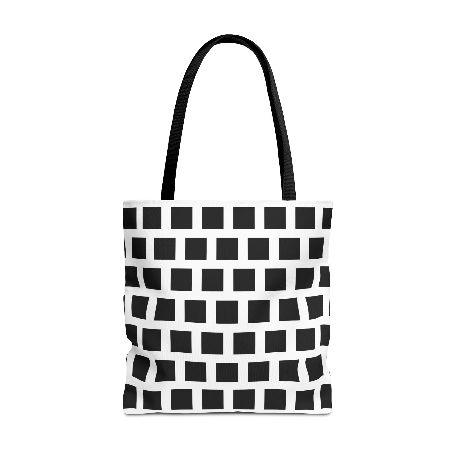 Tote Bag Black Square Pattern Shoulder Bag Versatile and Durable Bags JSCHAFFA.com