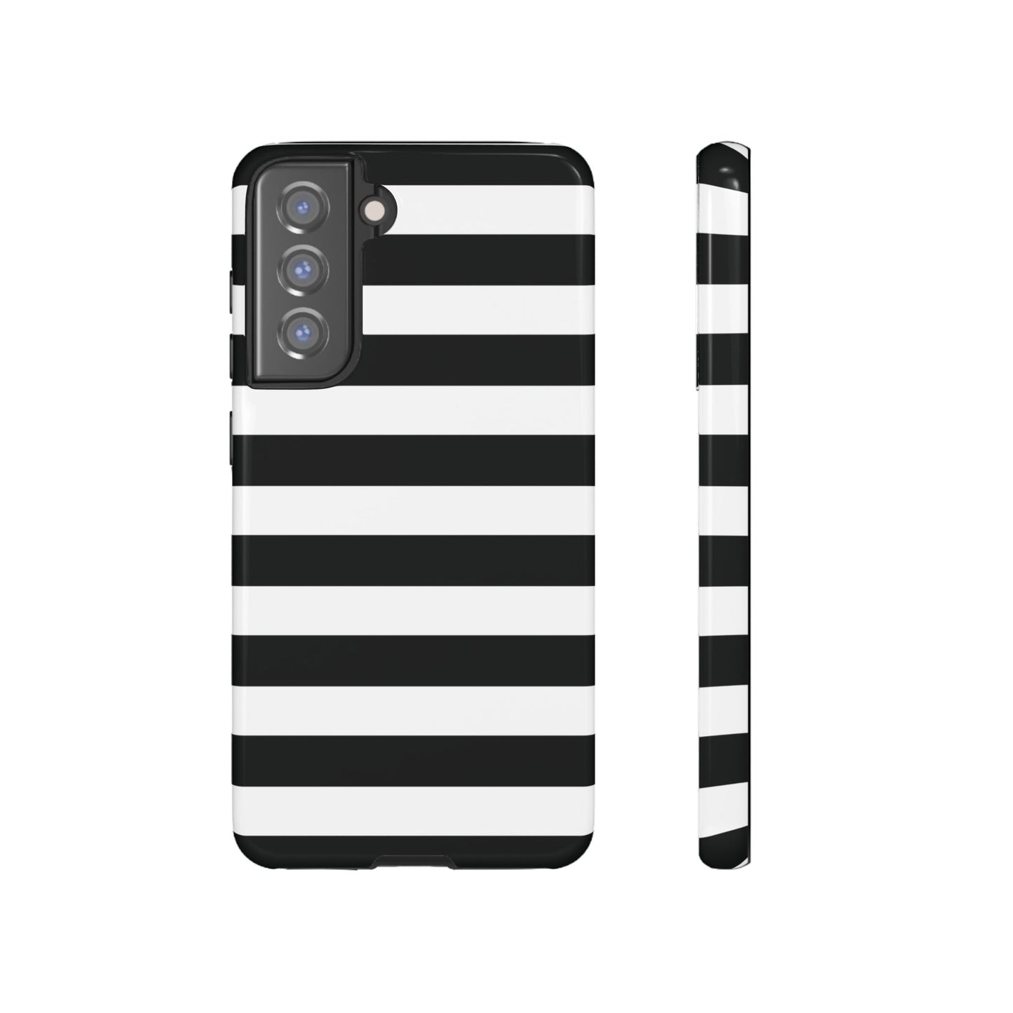 Black and White Stripe Tough Phone Case