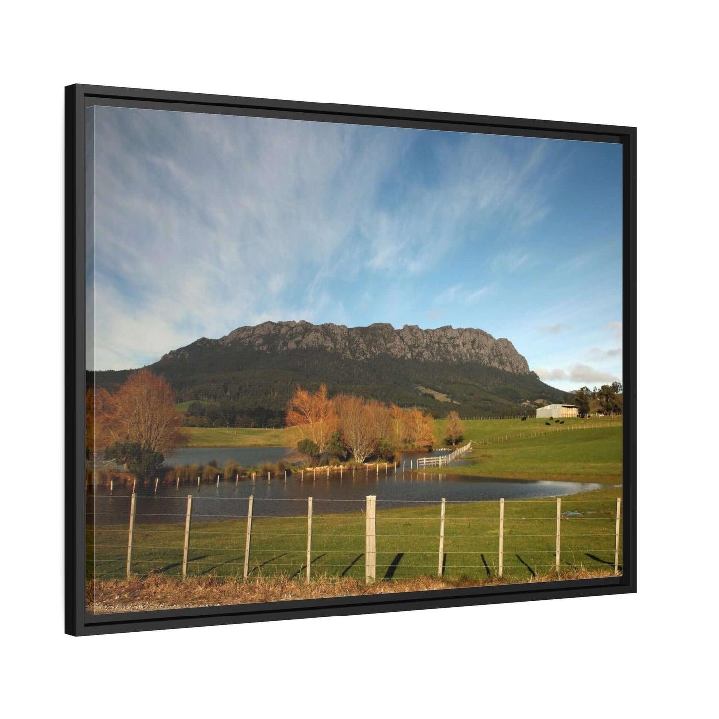 Tasmanian Autumn Countryside photo Canvas with Black Frame Canvas JSCHAFFA.com