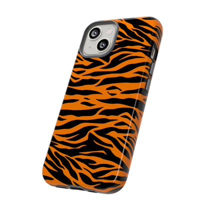 Orange Cute Wild Tiger Print Pattern Tough Phone Case., Phone Case, JSCHAFFA.com