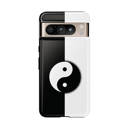 Yin Yang Black and White Tough Phone Case for iPhone, Google, Samsung Phones, Phone Case, JSCHAFFA.com