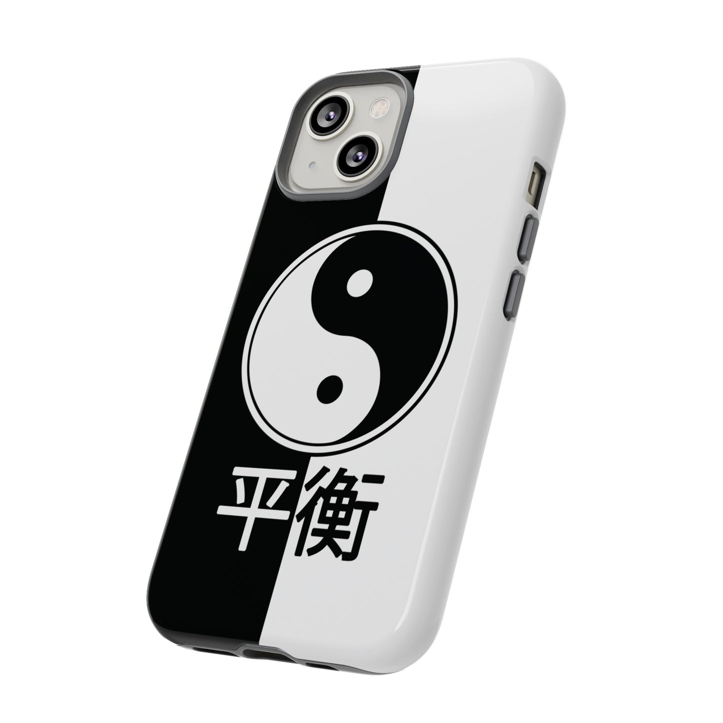 Yin Yang Balance Black White Tough Cell Phone Case, Phone Case, JSCHAFFA.com