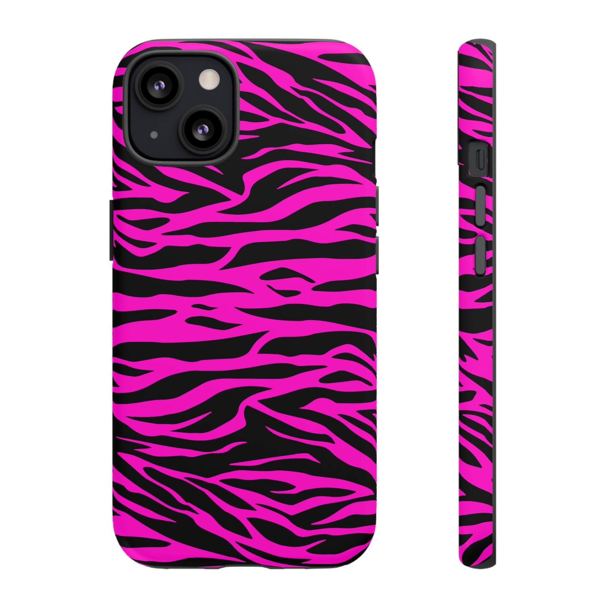 Pink Phone Case Tough Tiger Print, Mobile Phone Case, JSCHAFFA.com