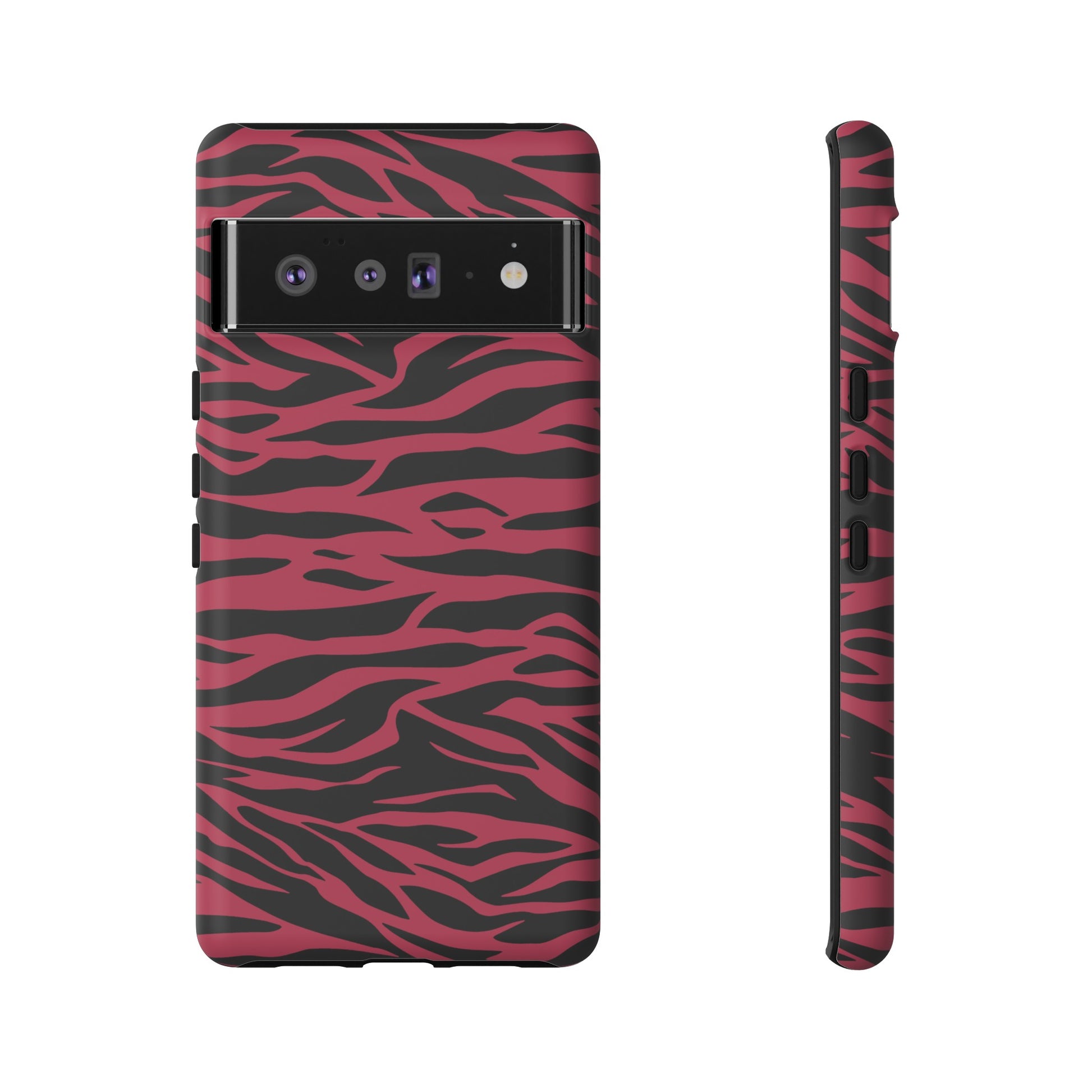 Viva Magenta Cute Wild Tiger Print Pattern Tough Phone Case, Phone Case, JSCHAFFA.com