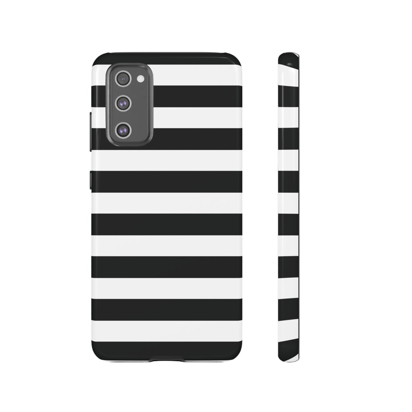 Black and White Stripe Tough Phone Case