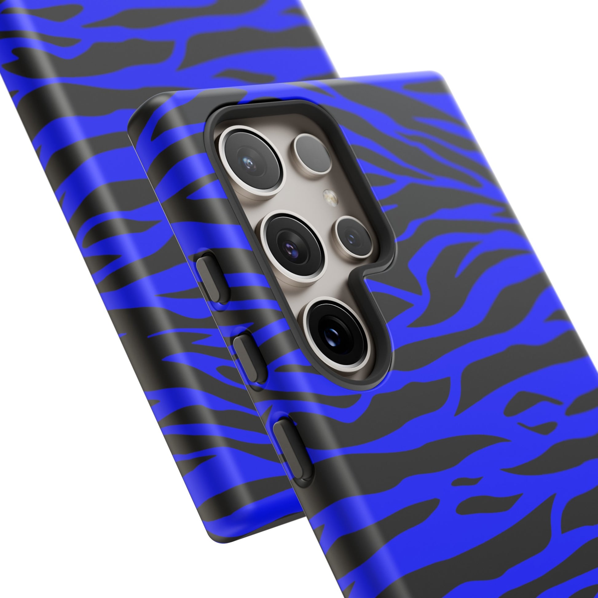 Blue Wild Tiger Print Pattern Tough Phone Case To protect your Phone, Phone Case, JSCHAFFA.com