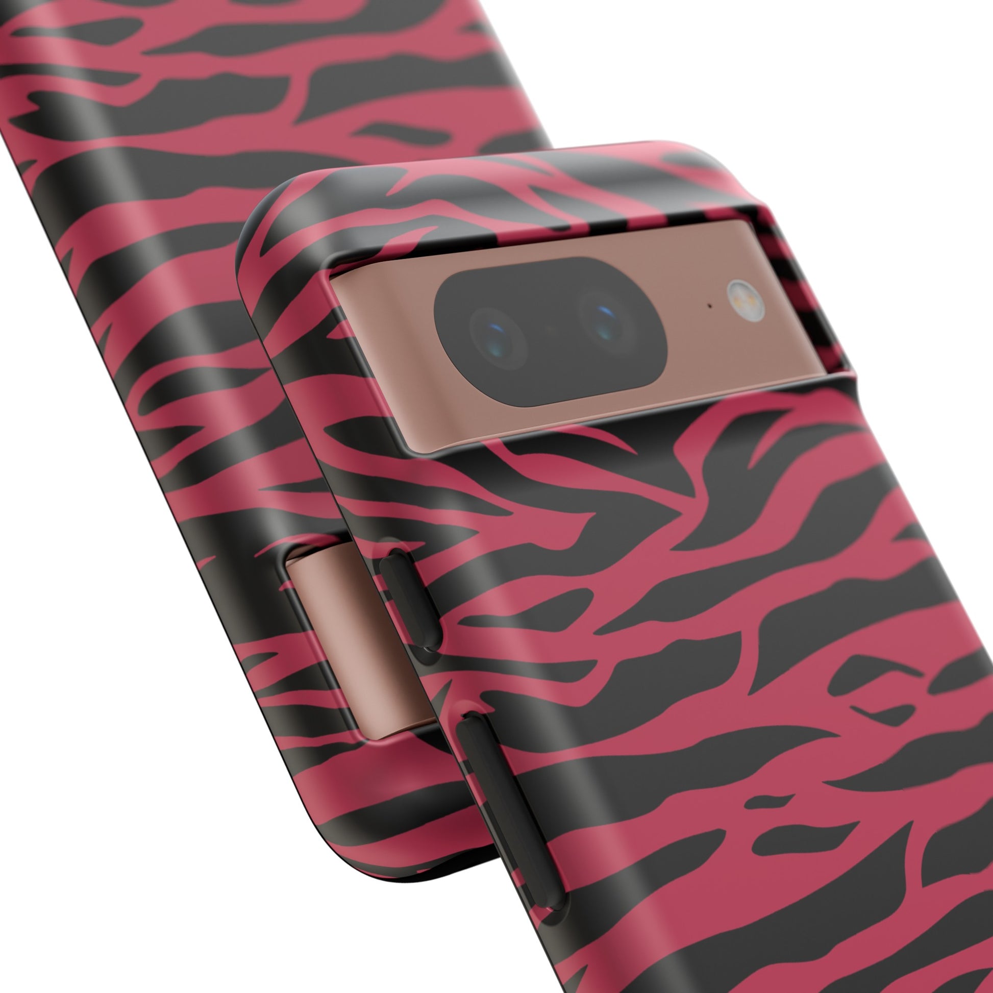 Viva Magenta Cute Wild Tiger Print Pattern Tough Phone Case, Phone Case, JSCHAFFA.com