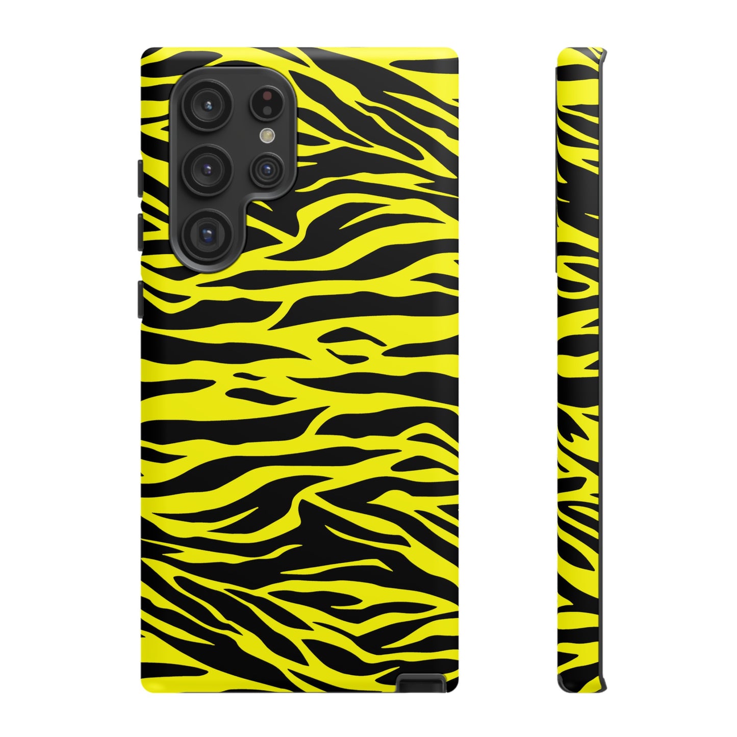 Yellow Cute Wild Tiger Print Pattern Tough Phone Case, Phone Case, JSCHAFFA.com