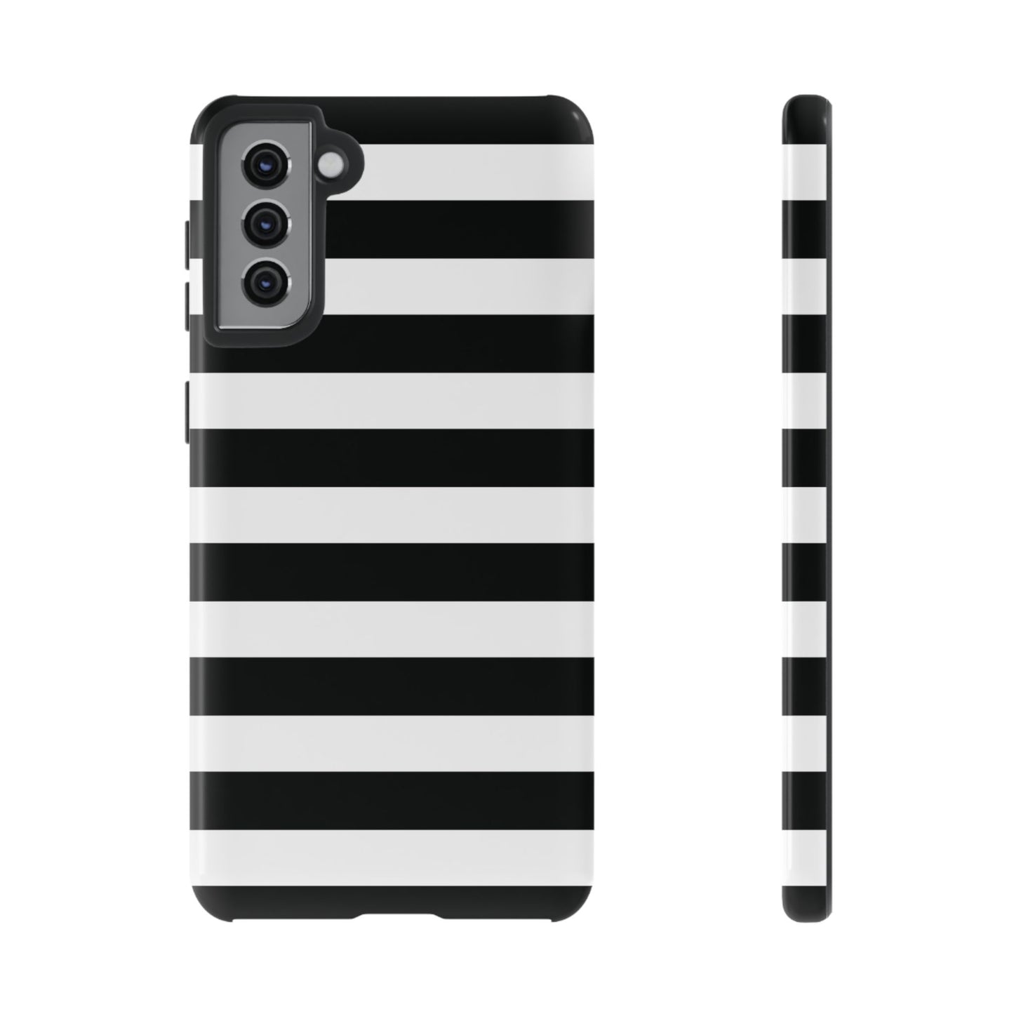 Black and White Stripe Tough Phone Case