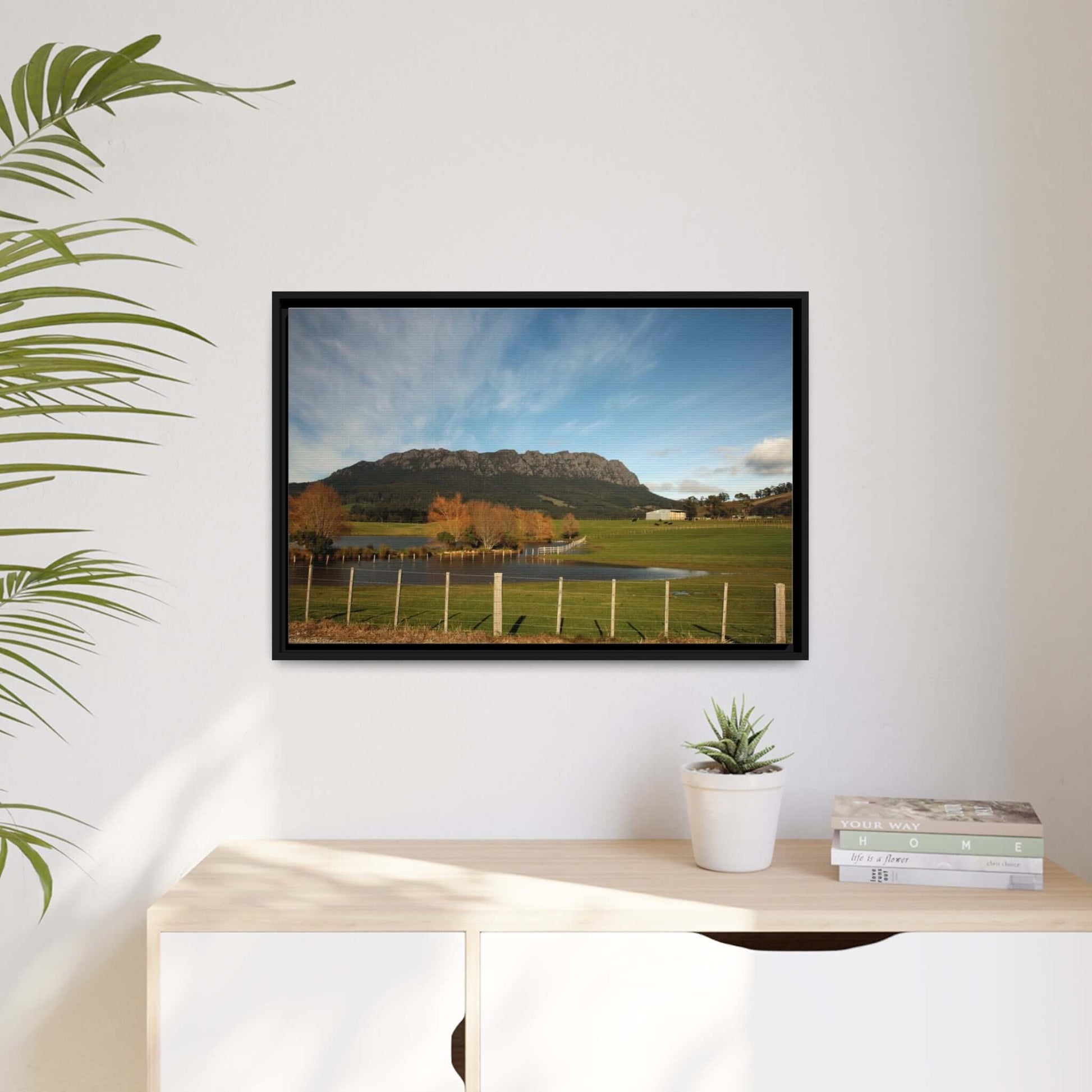 Tasmanian Autumn Countryside photo Canvas with Black Frame Canvas JSCHAFFA.com