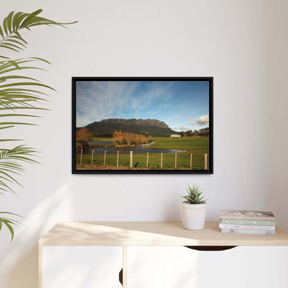 Tasmanian Autumn Countryside photo Canvas with Black Frame Canvas JSCHAFFA.com