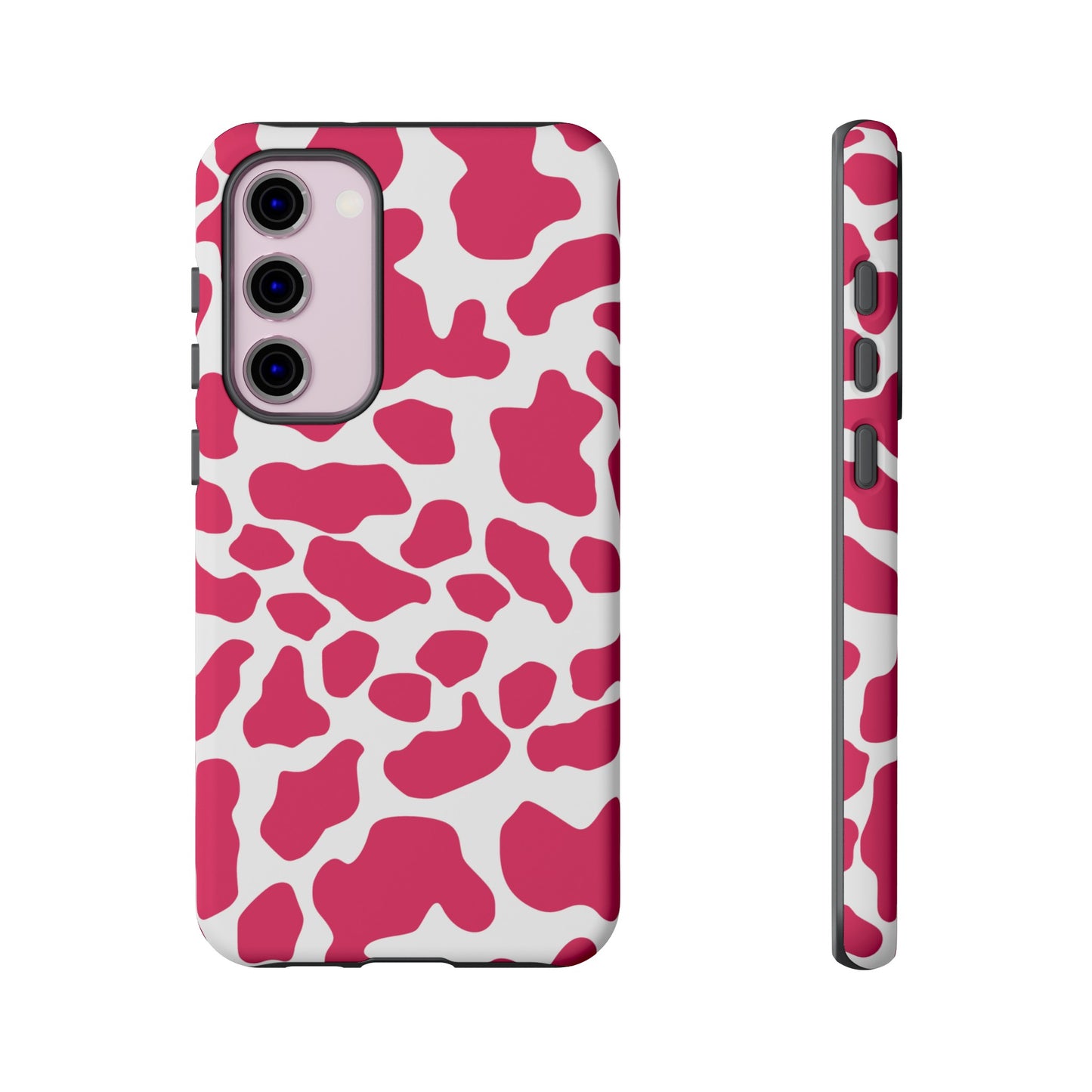 Pink Cow Print Cellphone Case iPhone Samsung Google, Phone Case, JSCHAFFA.com