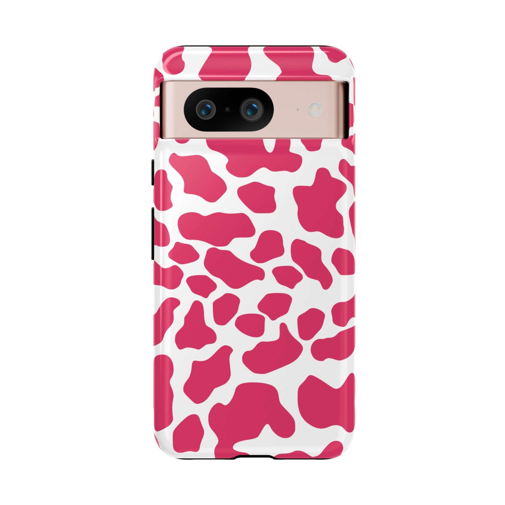 Pink Cow Print Cellphone Case iPhone Samsung Google, Phone Case, JSCHAFFA.com