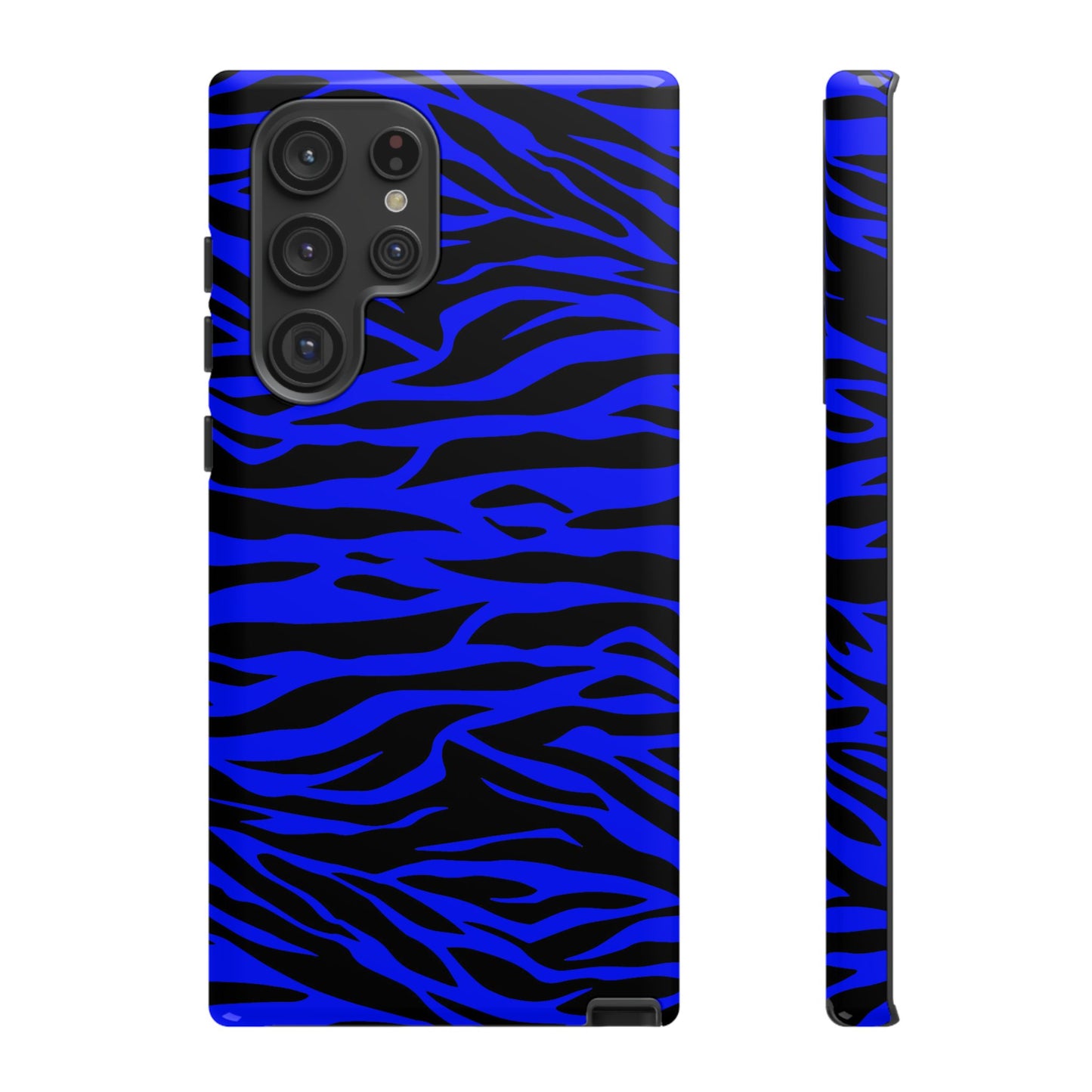 Blue Wild Tiger Print Pattern Tough Phone Case To protect your Phone