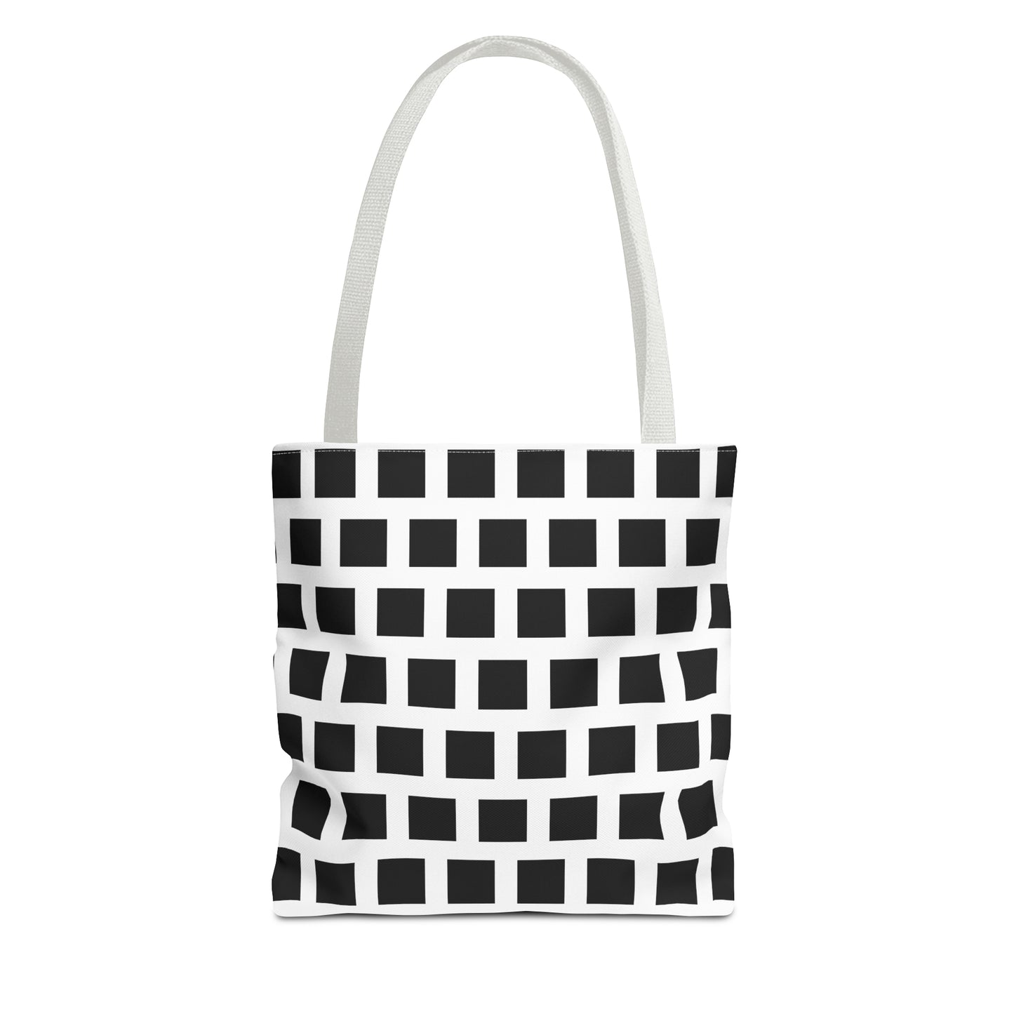 Tote Bag Black Square Pattern Shoulder Bag Versatile and Durable Bags JSCHAFFA.com