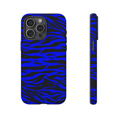 Blue Wild Tiger Print Pattern Tough Phone Case To protect your Phone, Phone Case, JSCHAFFA.com