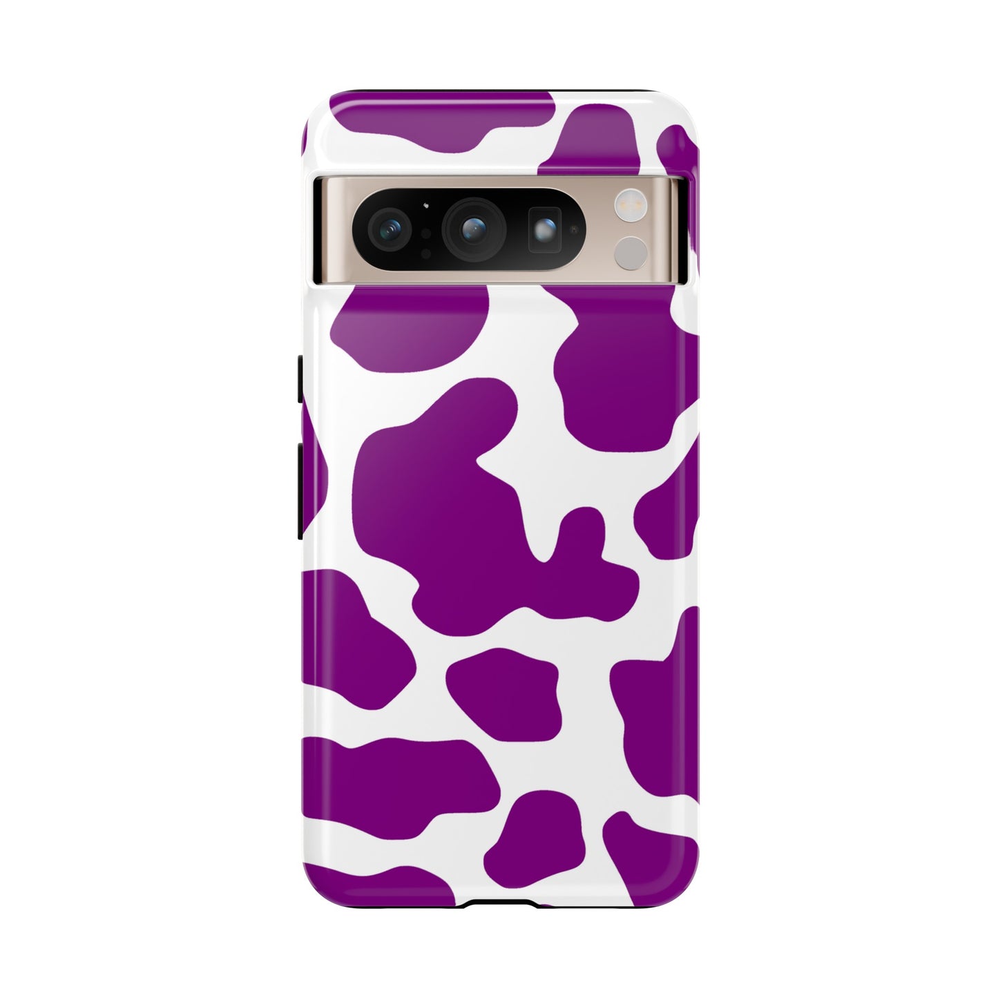 Purple Cow print phone Case iPhone Samsung Google, Phone Case, JSCHAFFA.com