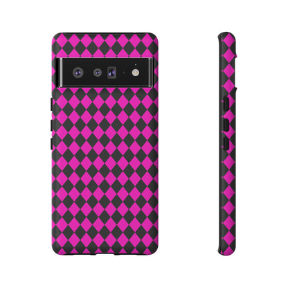 Pink Black Dimond Tough phone Case Cover | iPhone | Google | Samsung, Phone Case, JSCHAFFA.com