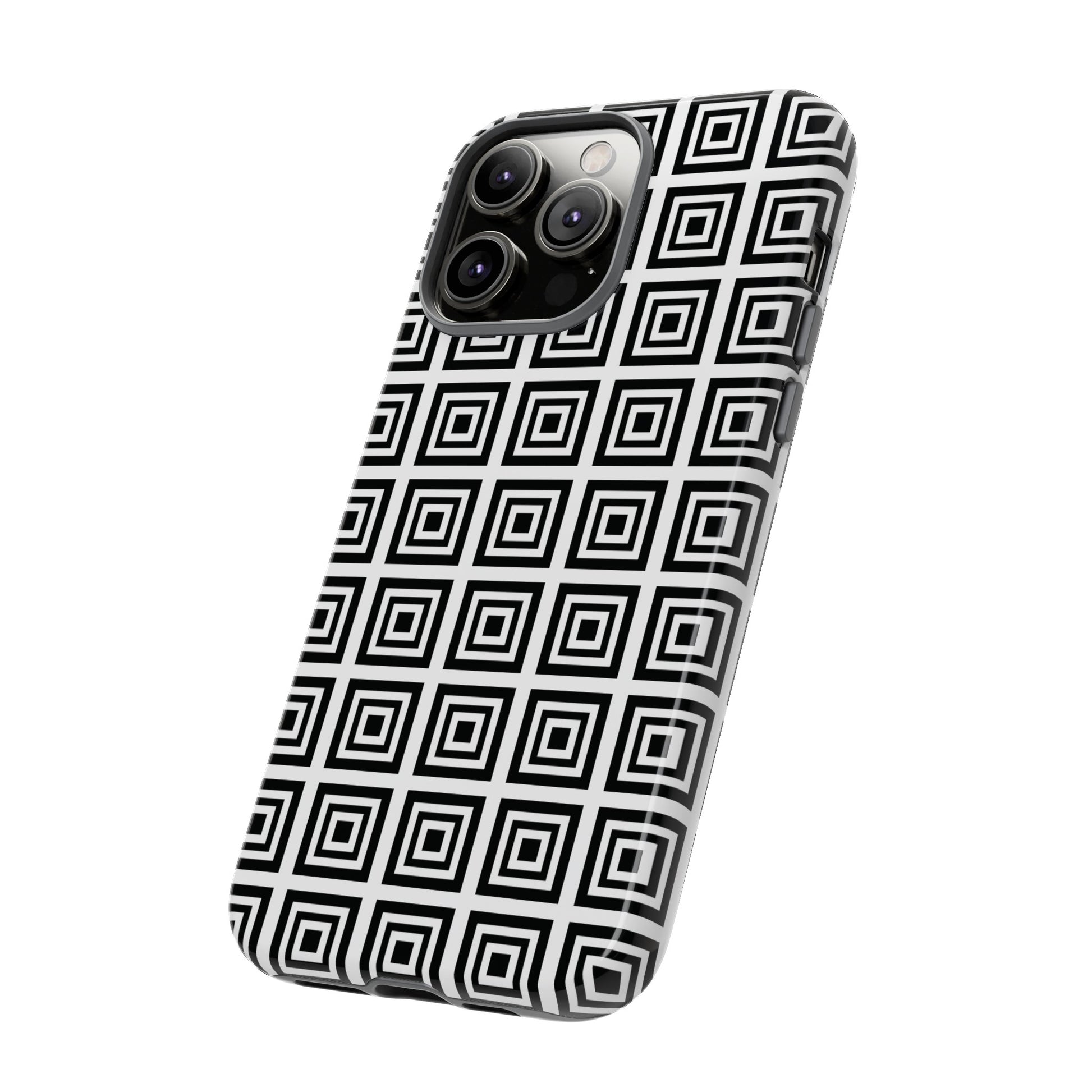 Cute Square Black and With Tough Phone Case, Phone Case, JSCHAFFA.com