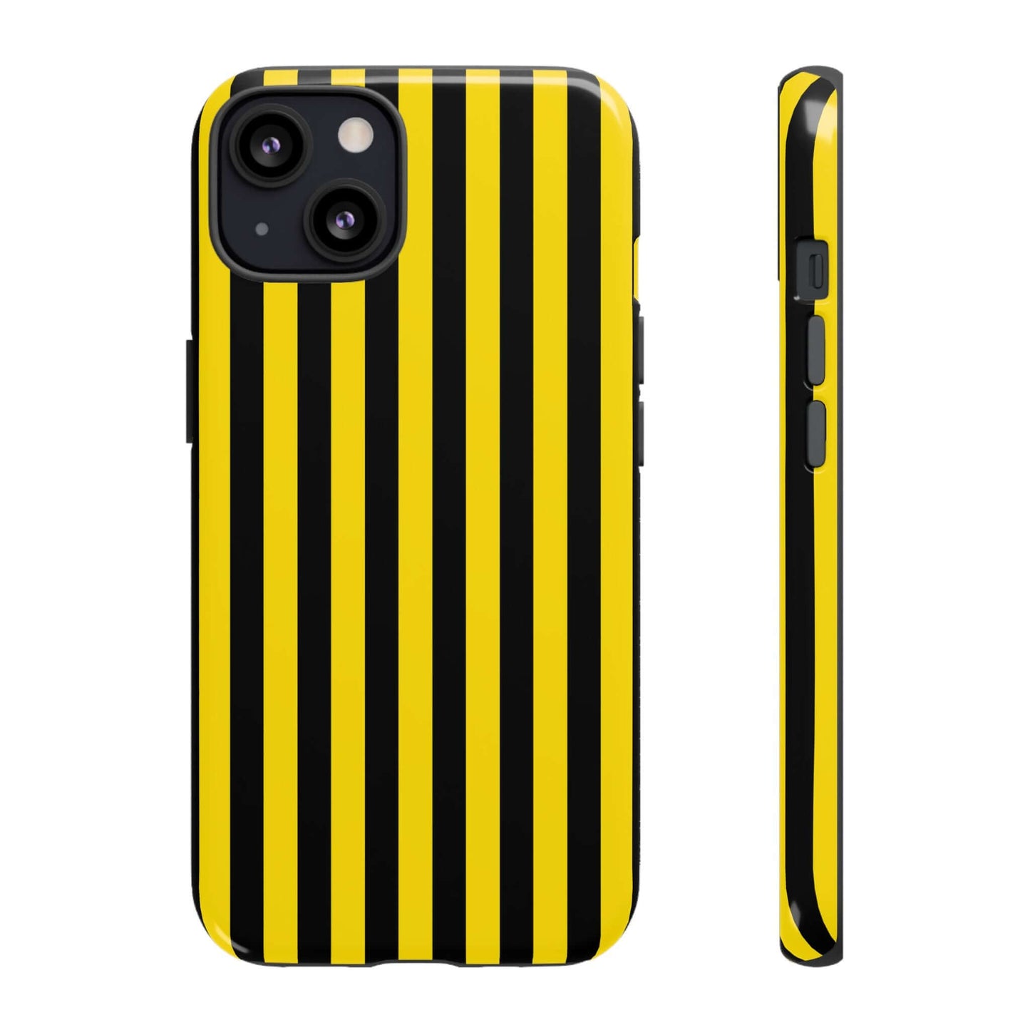 Yellow & Black Stripe Tough Case Phone Case for iPhone, Samsung, Google Mobile phones