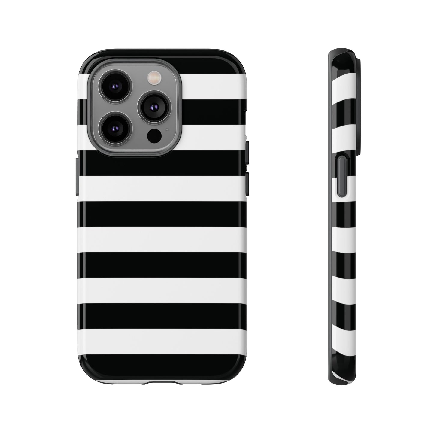 Black and White Stripe Tough Phone Case, Phone Case, JSCHAFFA.com