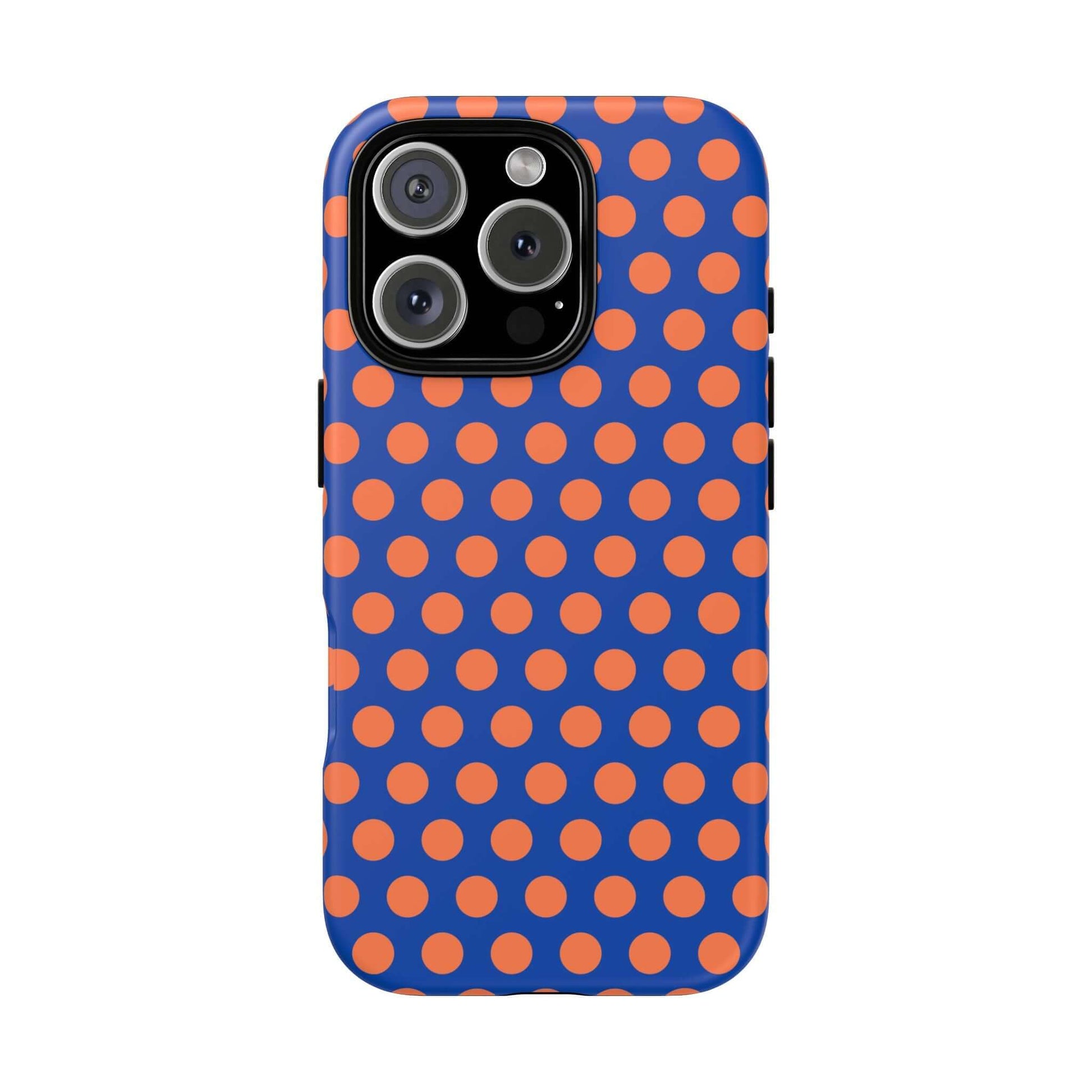 Cobalt Blue & Coral Polka dot Tough Case for iPhone, Samsung, Google