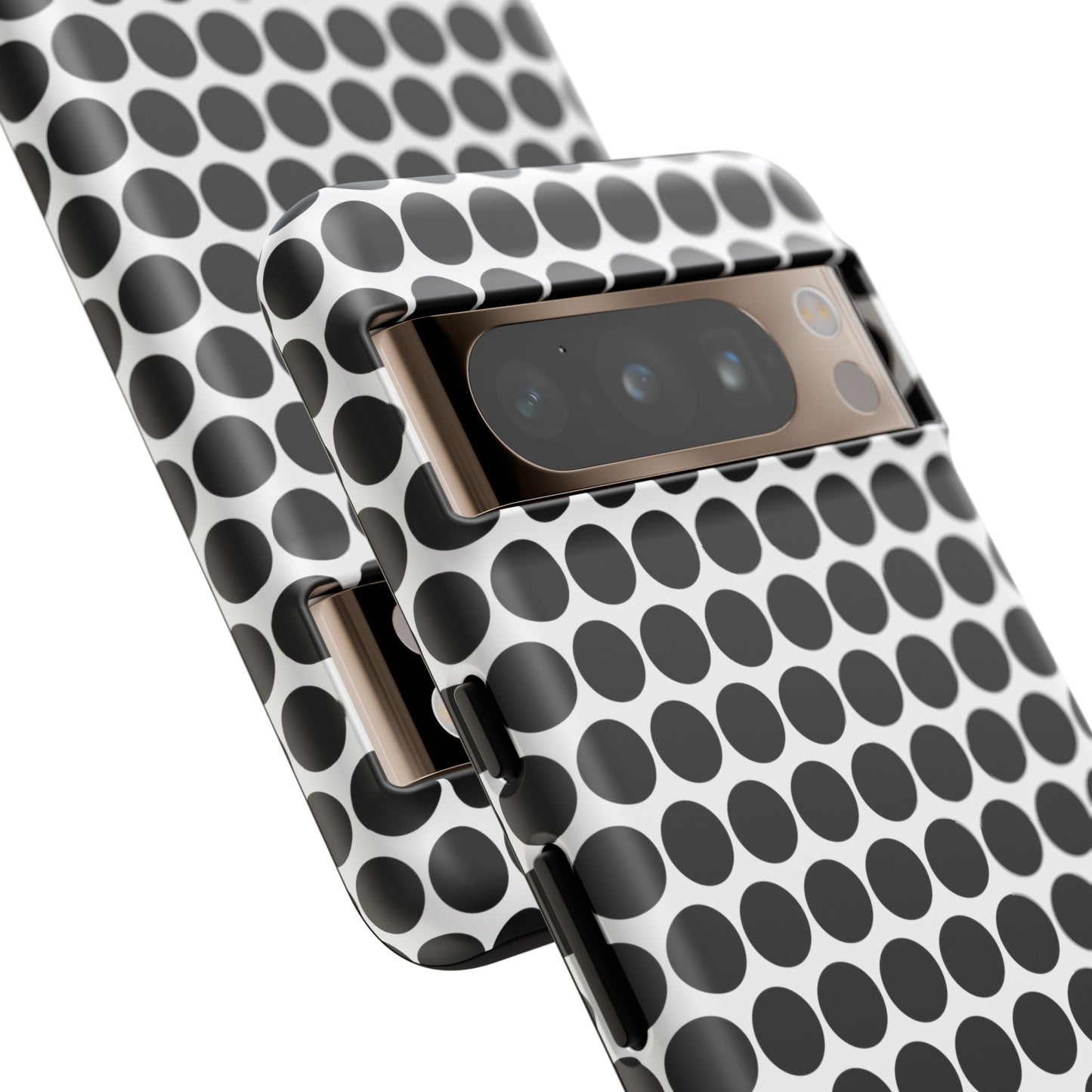 Cute Black White Polkadot Tough Case for iPhone, Samsung, Google, Phone Case, JSCHAFFA.com