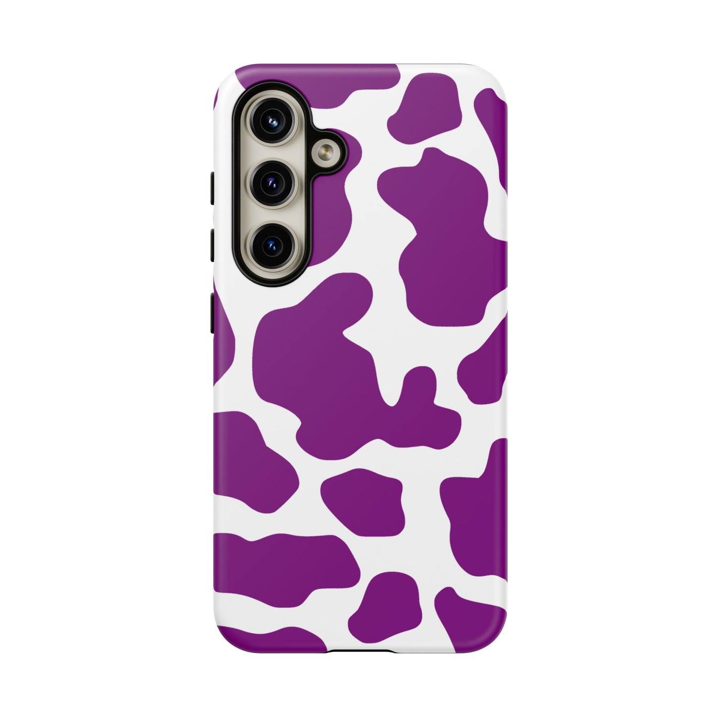 Purple Cow print phone Case iPhone Samsung Google, Phone Case, JSCHAFFA.com