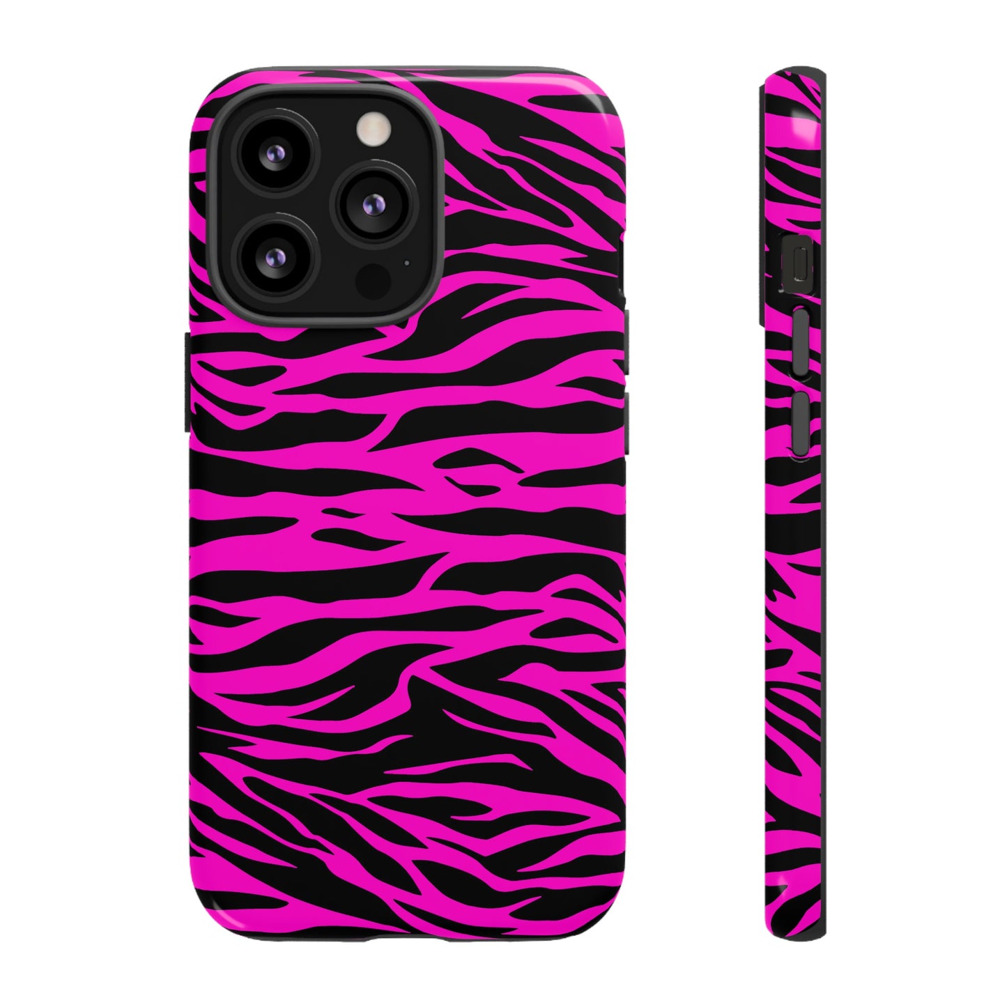 Pink Phone Case Tough Tiger Print, Mobile Phone Case, JSCHAFFA.com