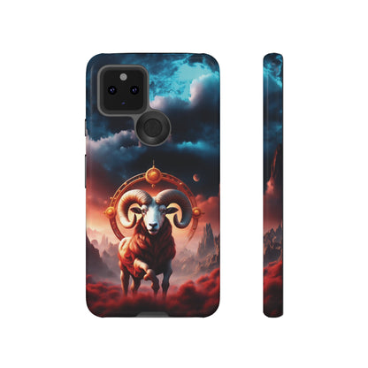 Aries Horoscope Astrology Tough Case for iPhone Samsung Galaxy and Google Pixel Phones, Phone Case, JSCHAFFA.com