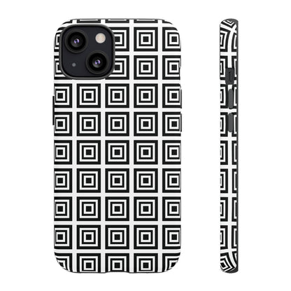 Cute Square Black and With Tough Phone Case, Phone Case, JSCHAFFA.com