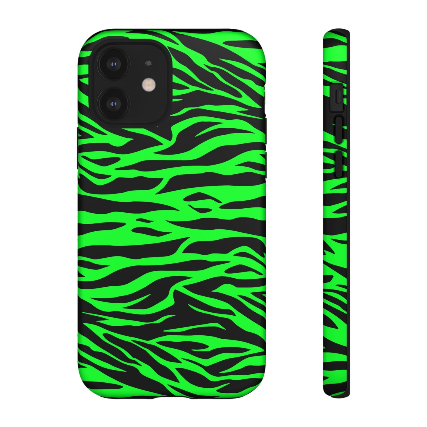 Green Cute Wild Tiger Print Pattern Tough Phone Case, Phone Case, JSCHAFFA.com