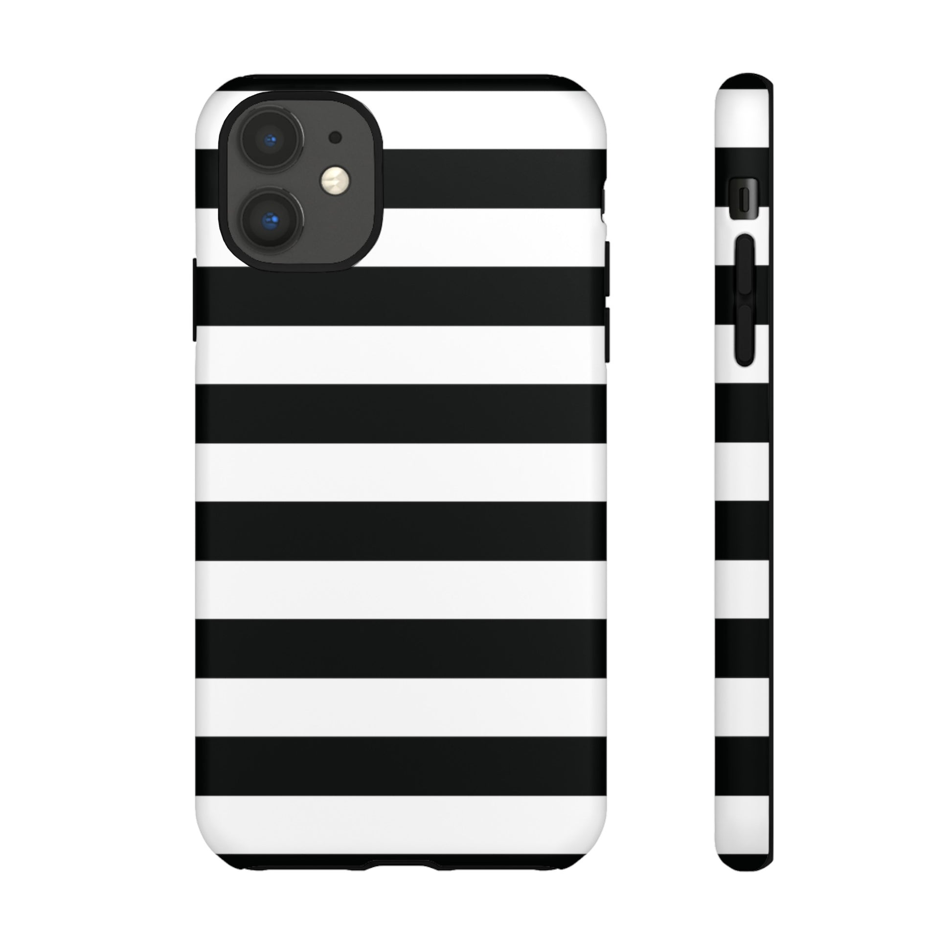 Black and White Stripe Tough Phone Case, Phone Case, JSCHAFFA.com