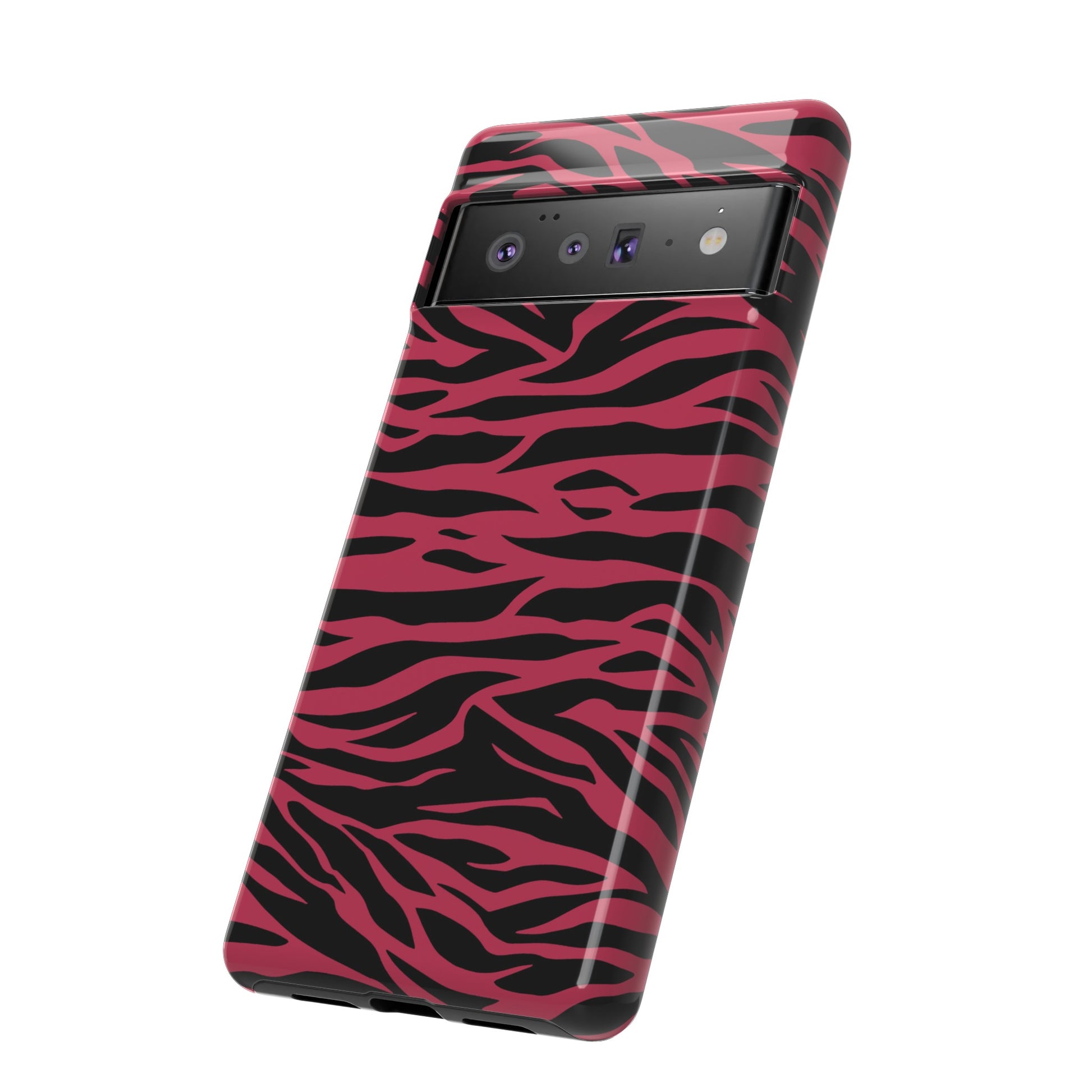 Viva Magenta Cute Wild Tiger Print Pattern Tough Phone Case, Phone Case, JSCHAFFA.com