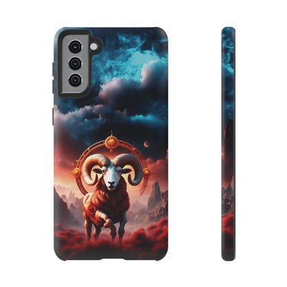 Aries Horoscope Astrology Tough Case for iPhone Samsung Galaxy and Google Pixel Phones, Phone Case, JSCHAFFA.com