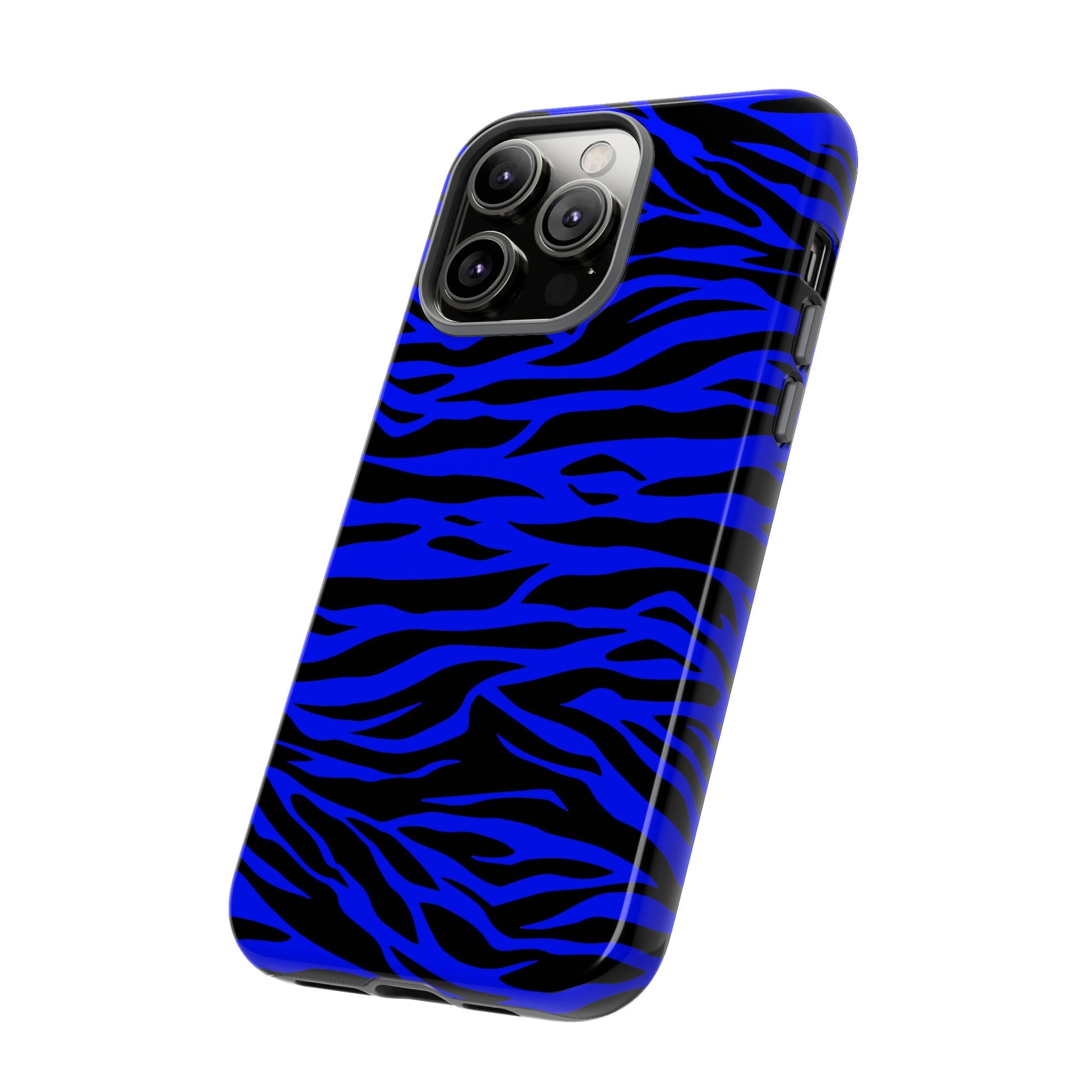 Blue Wild Tiger Print Pattern Tough Phone Case To protect your Phone, Phone Case, JSCHAFFA.com