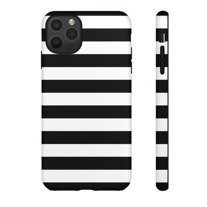 Black and White Stripe Tough Phone Case, Phone Case, JSCHAFFA.com