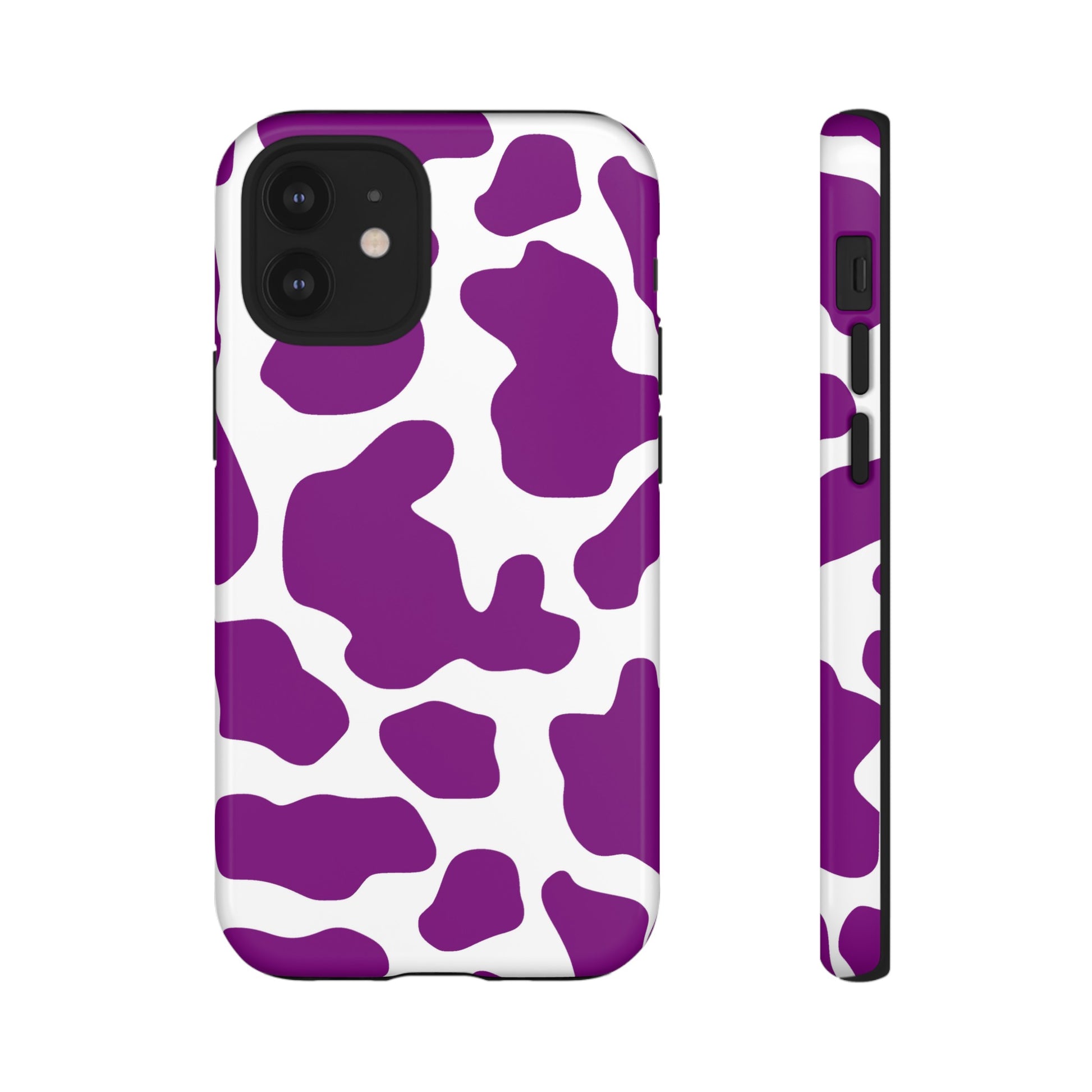 Purple Cow print phone Case iPhone Samsung Google, Phone Case, JSCHAFFA.com