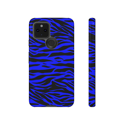 Blue Wild Tiger Print Pattern Tough Phone Case To protect your Phone, Phone Case, JSCHAFFA.com