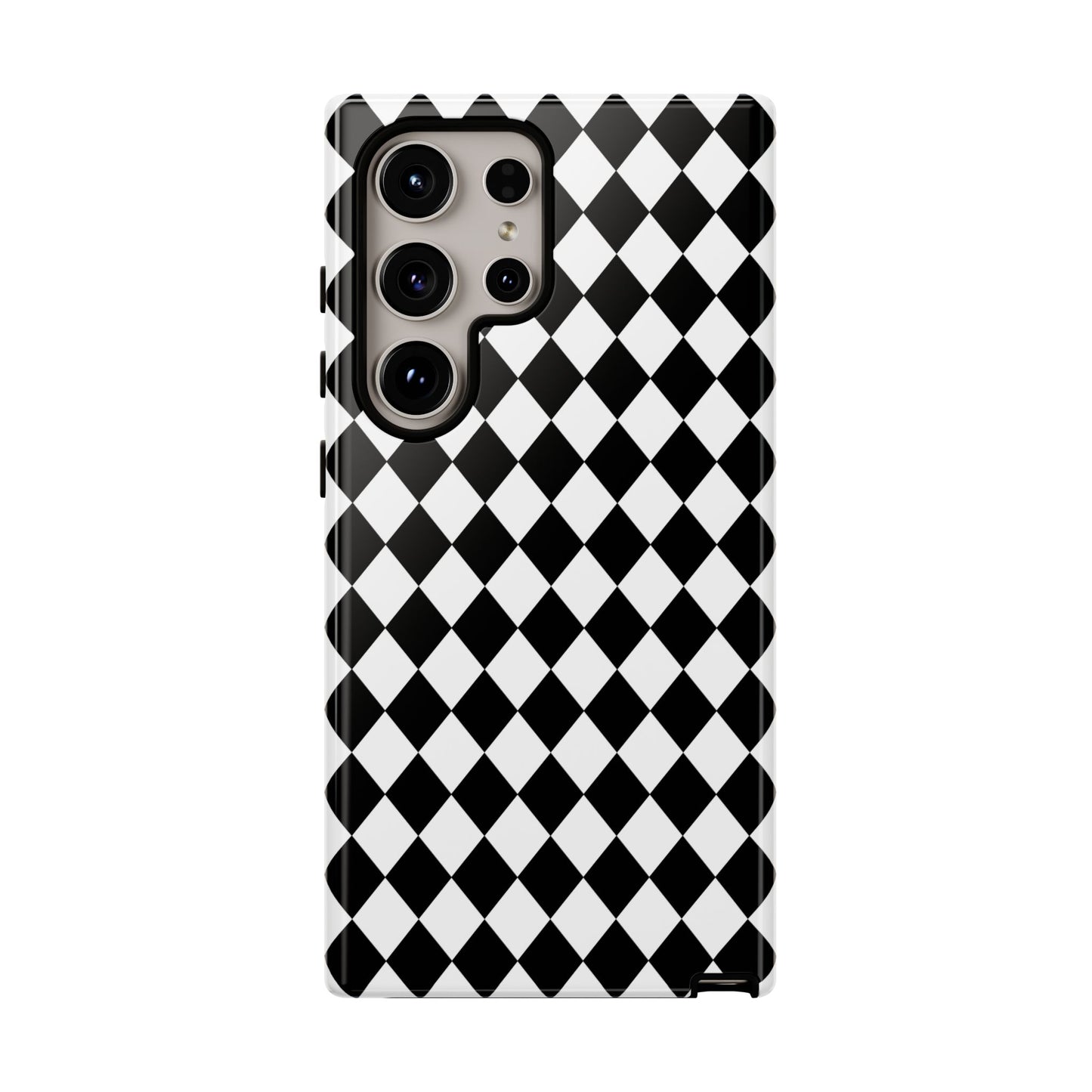 White and Black Dimond Tough phone Case Cover | iPhone | Google | Samsung